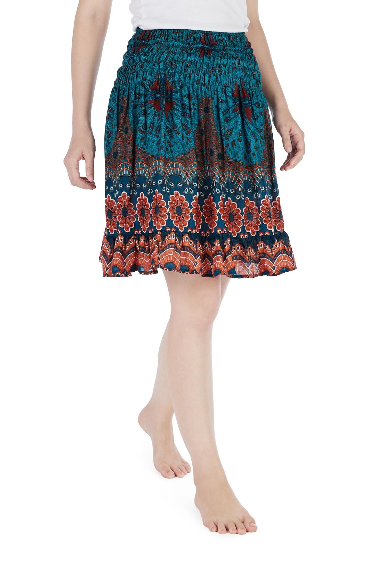 Dark blue mini skirt for casual home wear boho