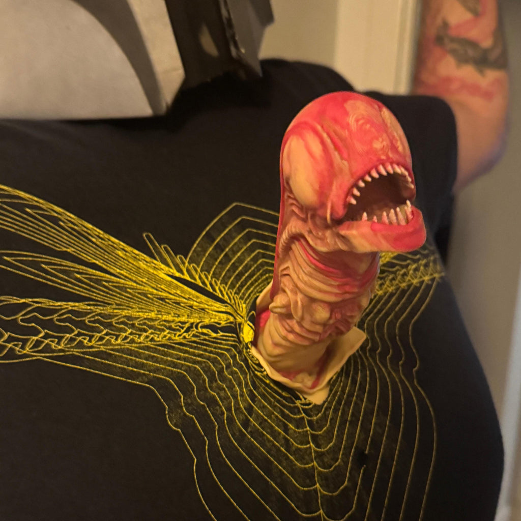 Lightweight biodegradable PLA chestburster prop for Halloween costumes