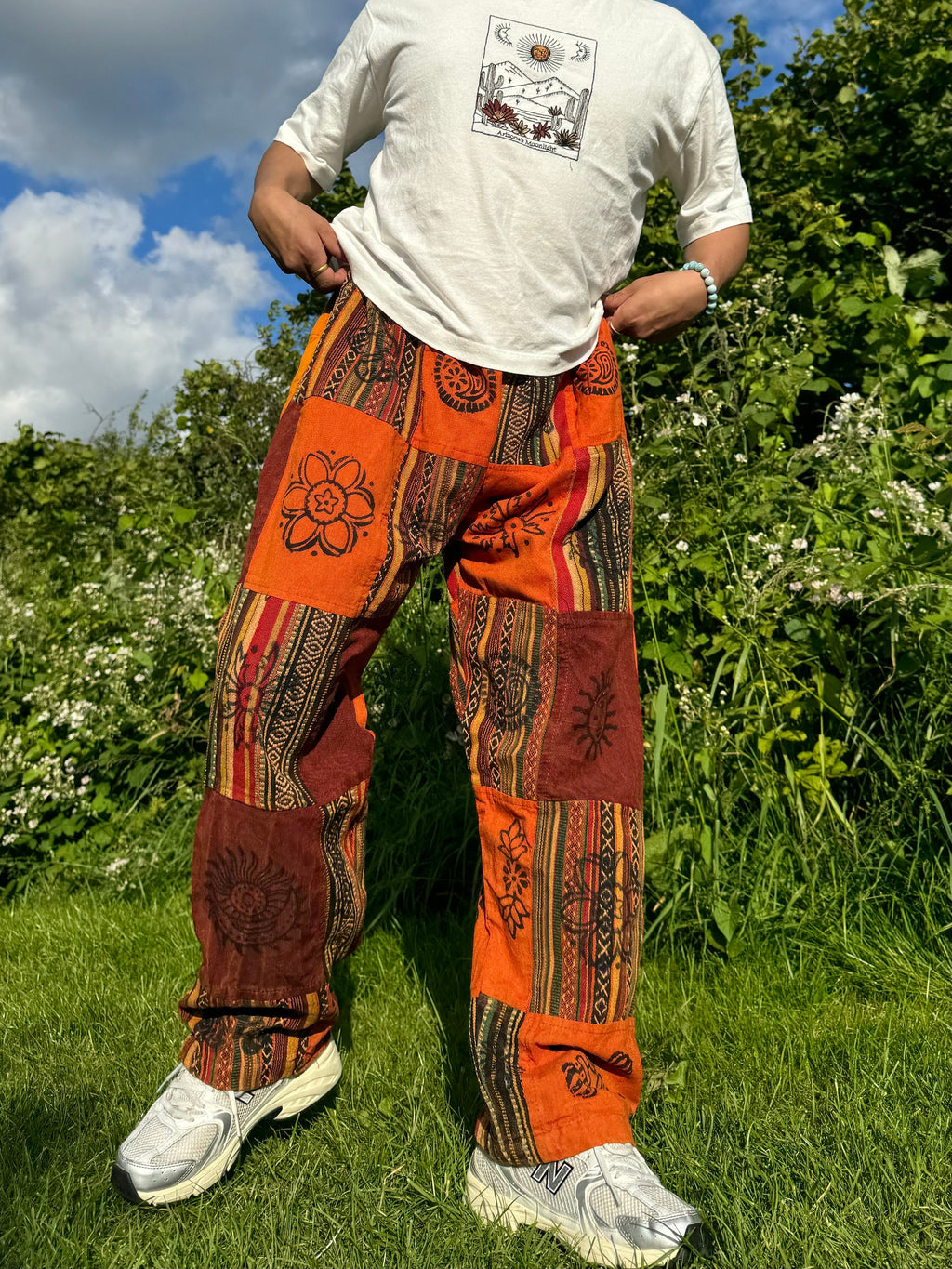 Festival-ready baggy cotton pants for men and women