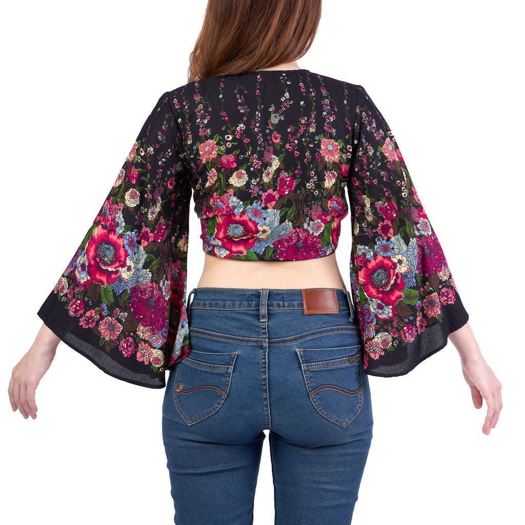 Lightweight rayon wrap top ideal for hot weather