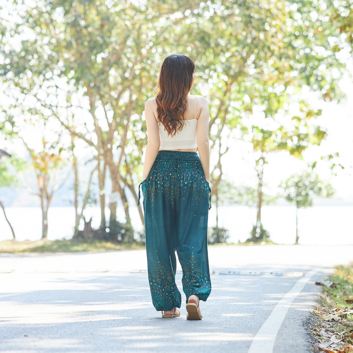 Flowy hippie pants for women, soft and lightweight for yoga