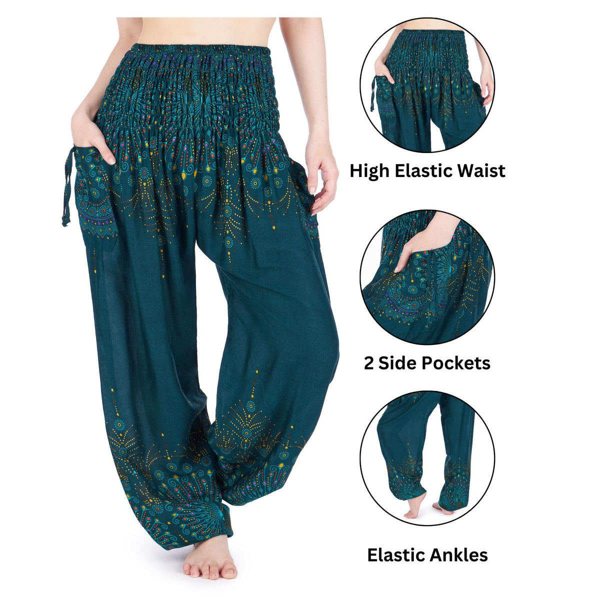 Comfortable harem yoga pants in soft rayon fabric