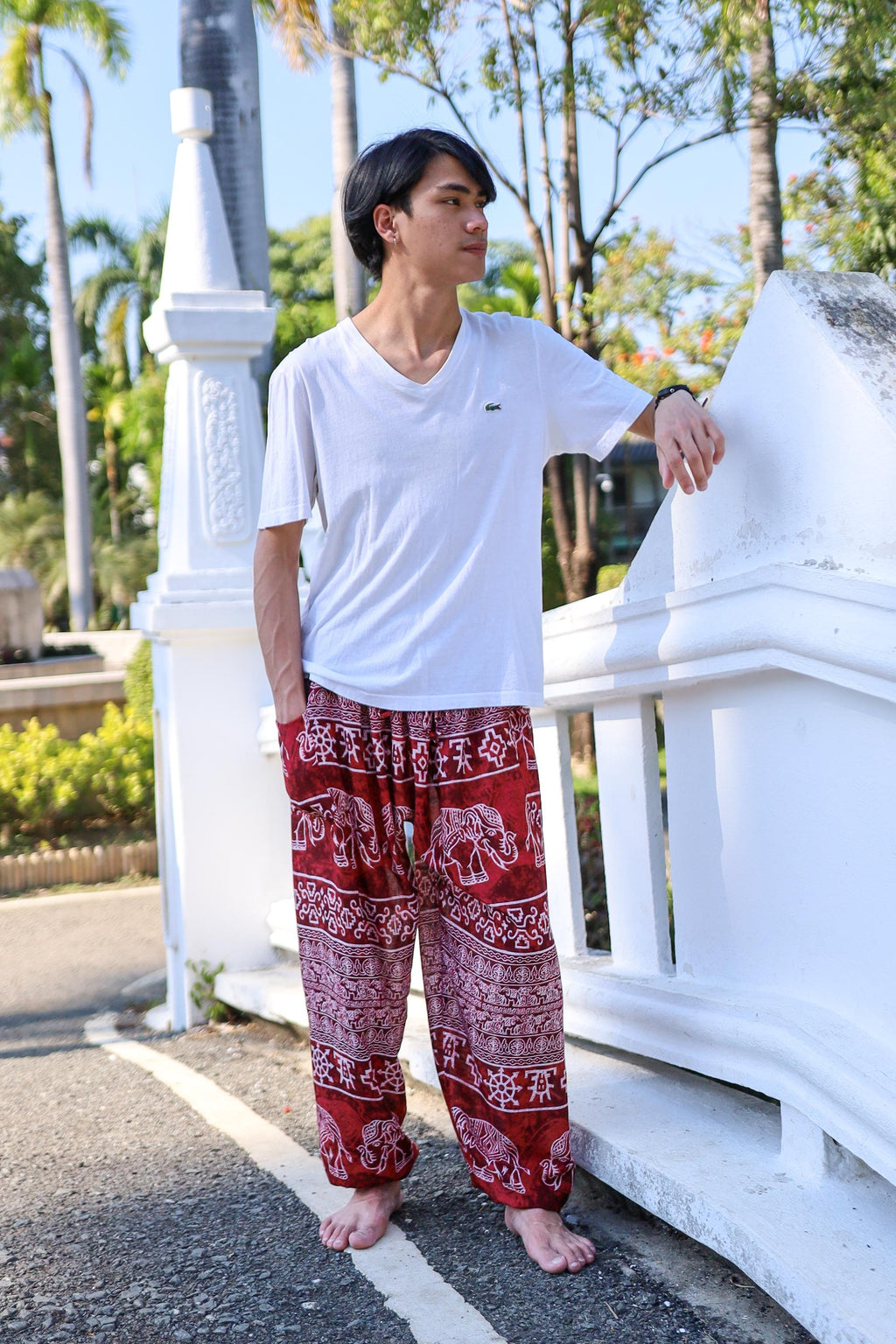 Comfortable men's harem trousers with pockets for everyday wear