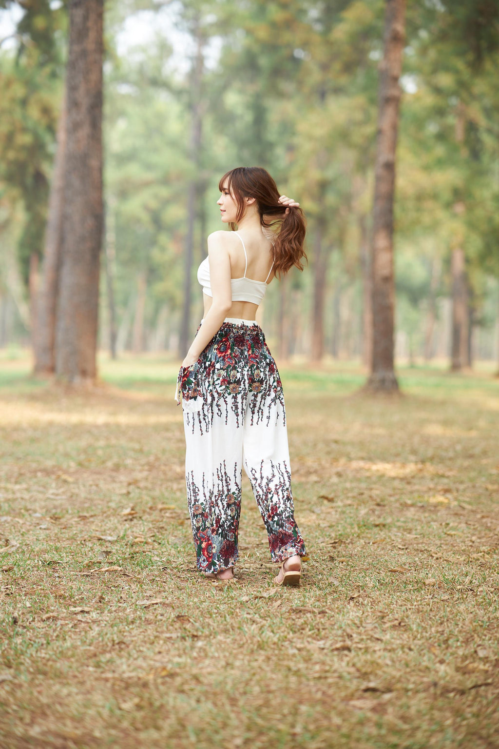 Elastic waist harem pants women adjustable plus size