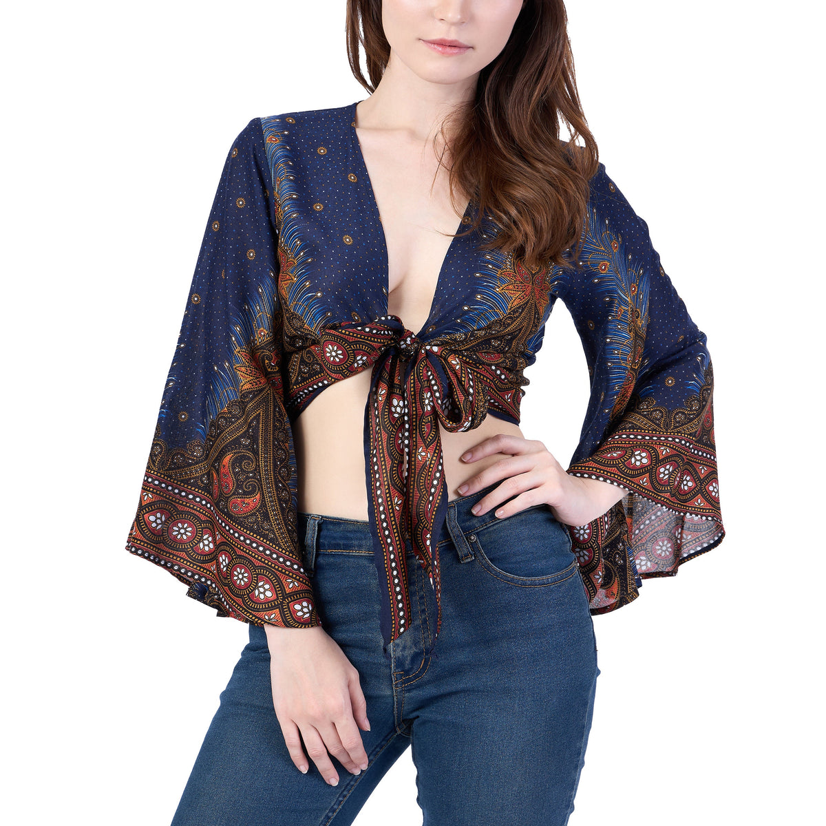Women's hippie wrap top for Ren Faire and Halloween costume