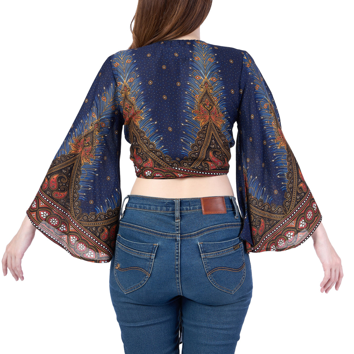 Boho wrap top plus size, perfect for summer and festivals