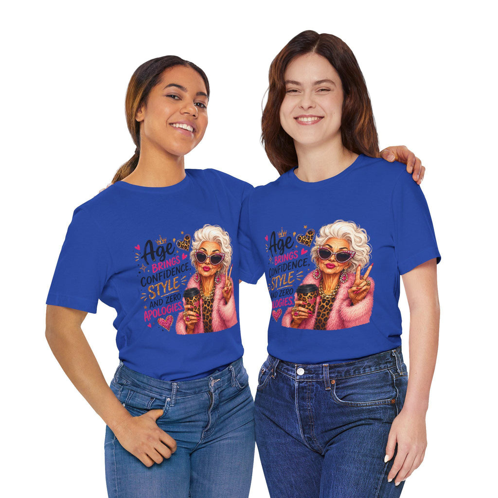 Groovy grandma t-shirt with retro glam design and coffee cup
