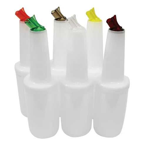 Tablecraft 8032A Pourmaster Dispenser, Assorted, 1 qt., Case of 12