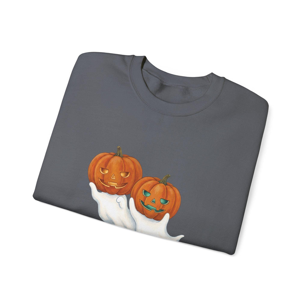 Soft cotton-poly Halloween sweatshirt with embroidered decoration options