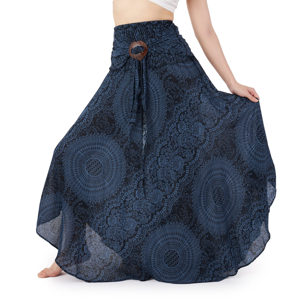 Women's 2-in-1 maxi boho skirt and dress in soft rayon