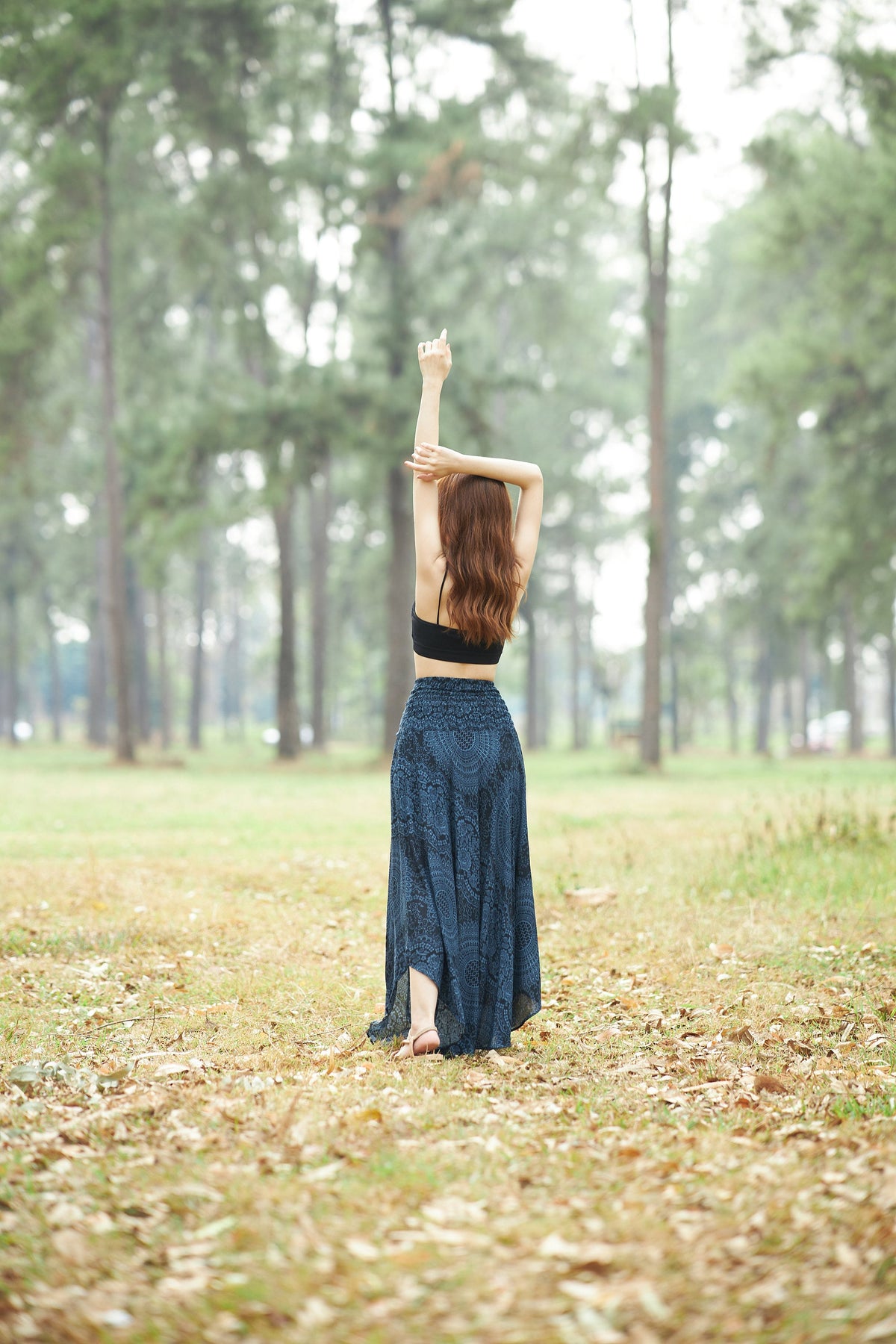 Rayon maxi skirt for summer festivals and beach wear