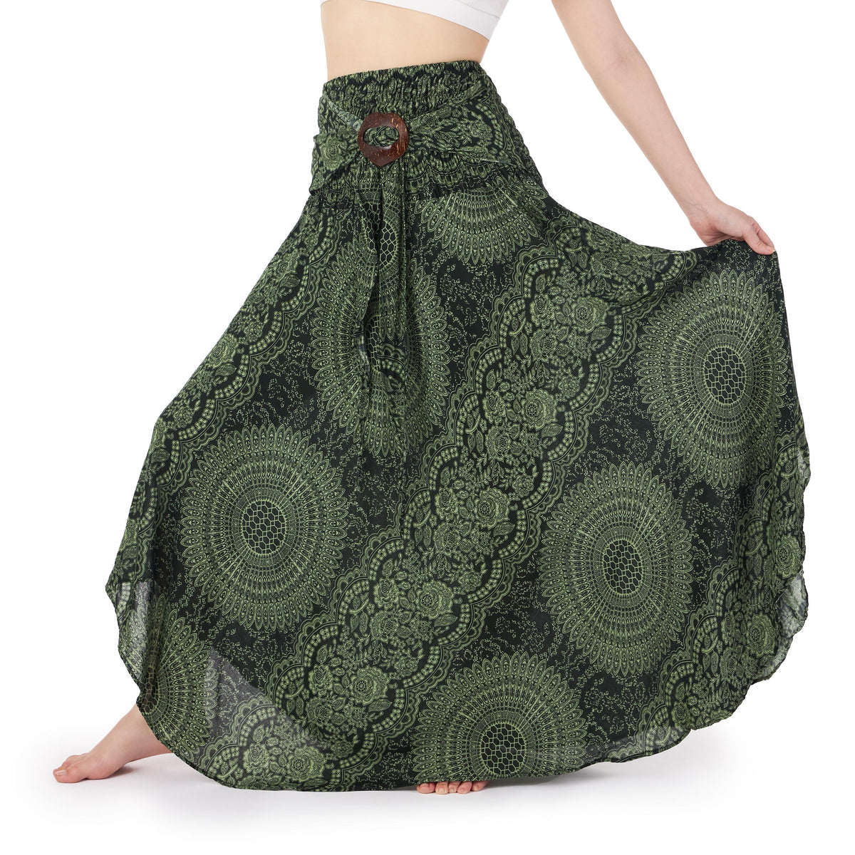 Lightweight rayon hippie skirt for dance and festivals