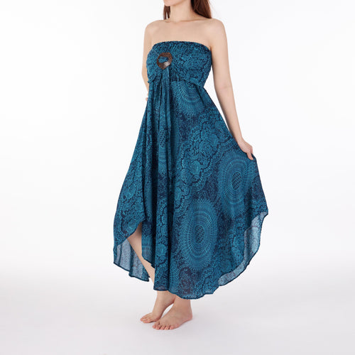 Women's bohemian maxi dress in multiple colors