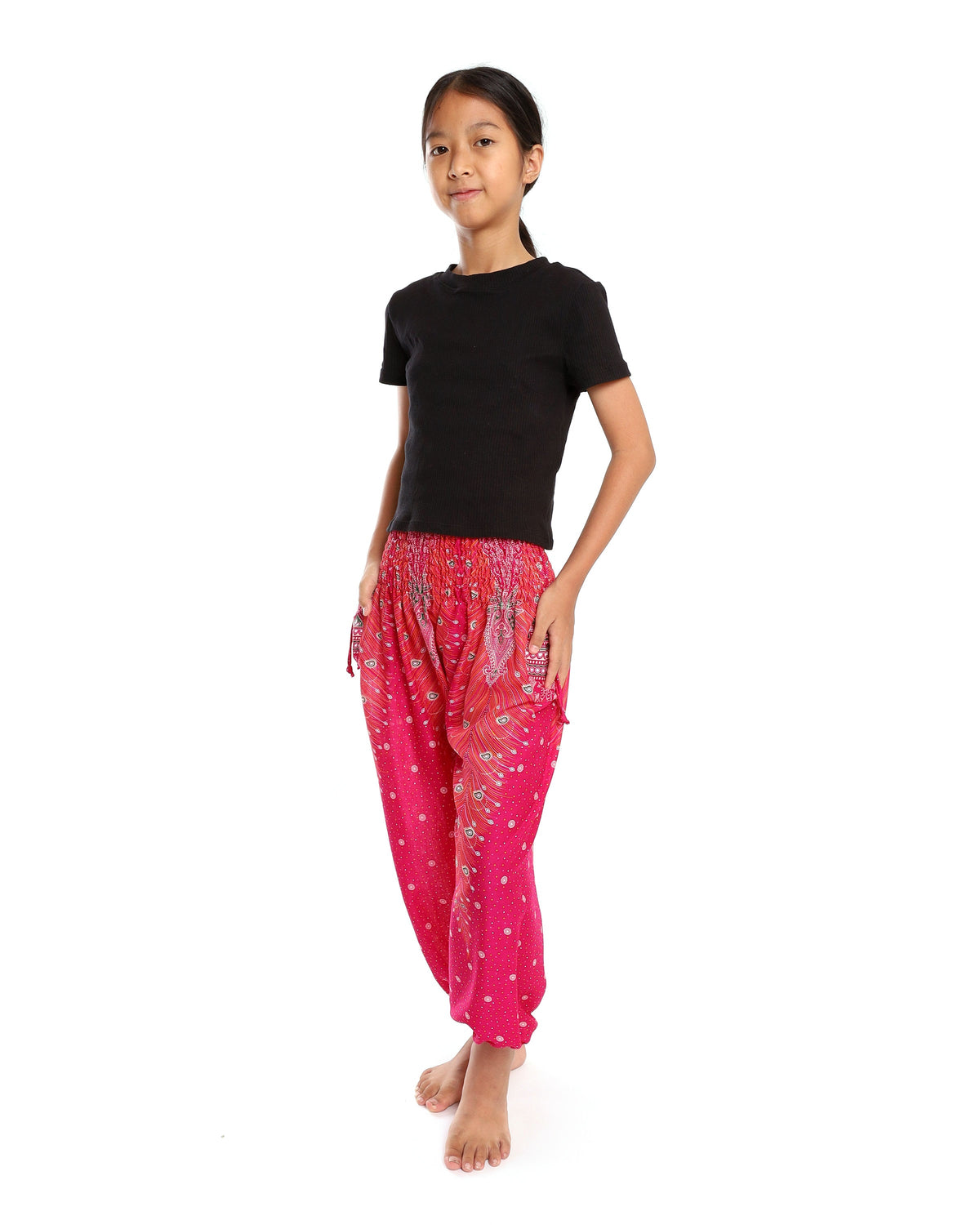 Girls pink harem pants size 2 years with waist 16-19 inches