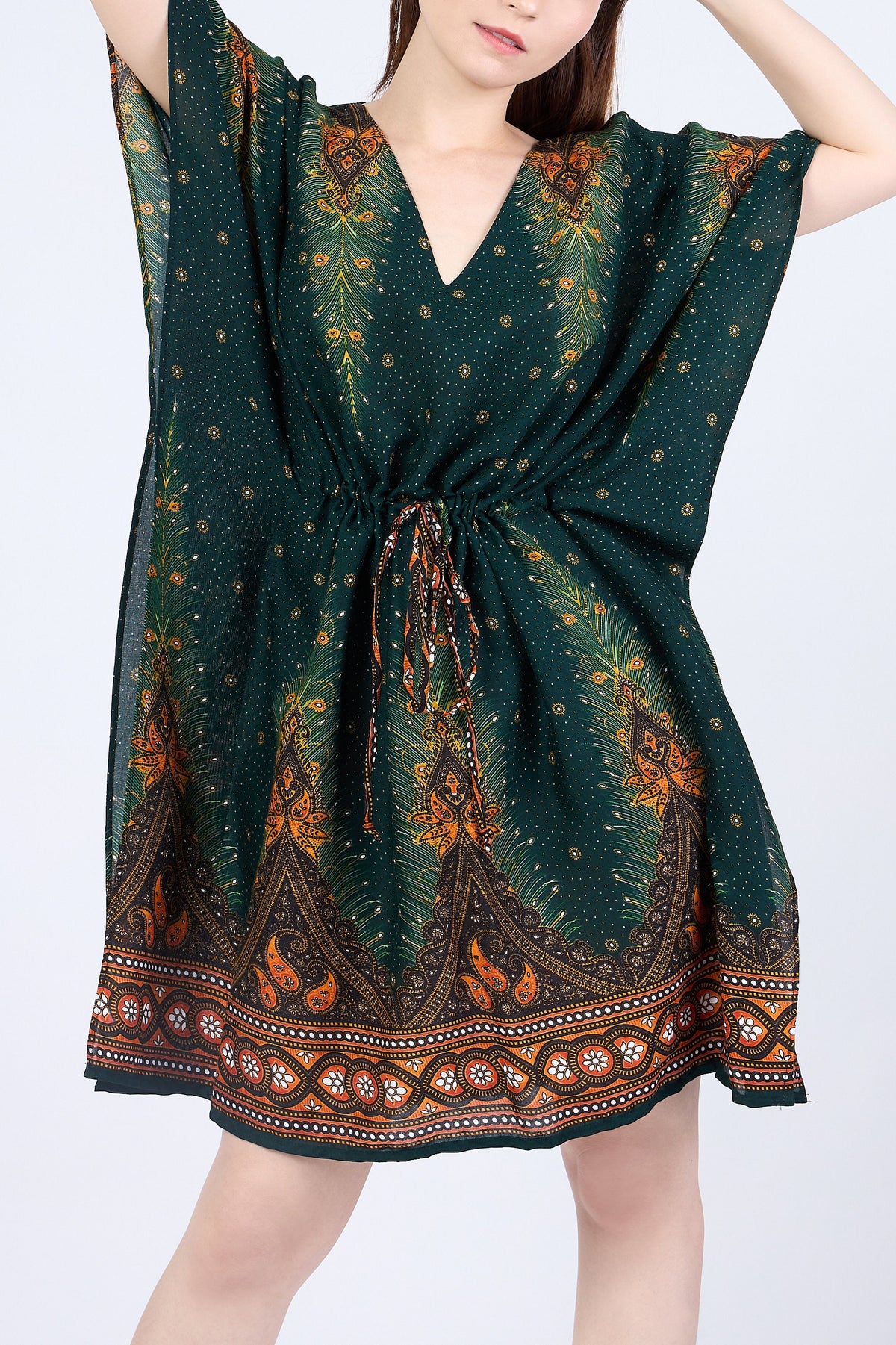 One size fits all kaftan top in lightweight rayon for Burning Man outfit