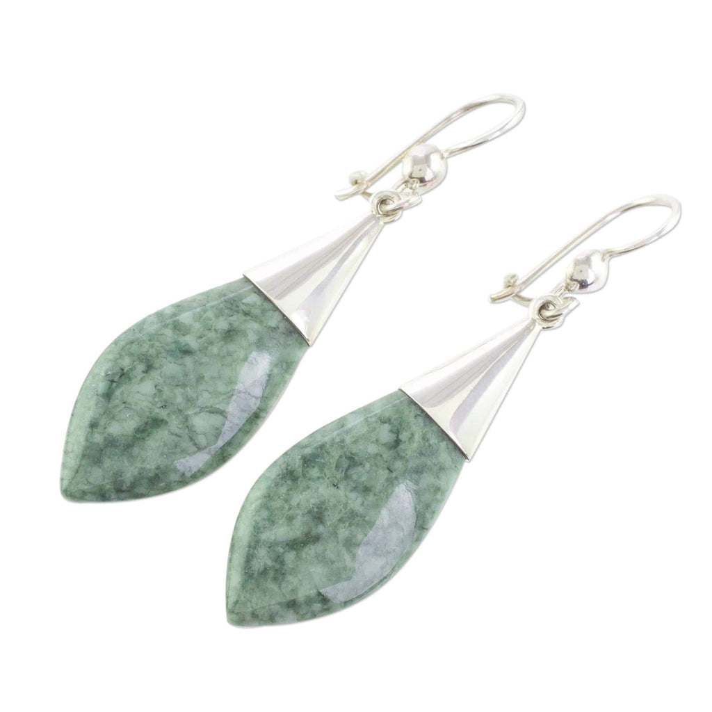 Handmade Jade Dangle Earrings - Maya Lance of Afterlife