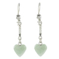 Heart-Shaped Apple Green Earrings from Guatemala - Apple Green Spirals of Love