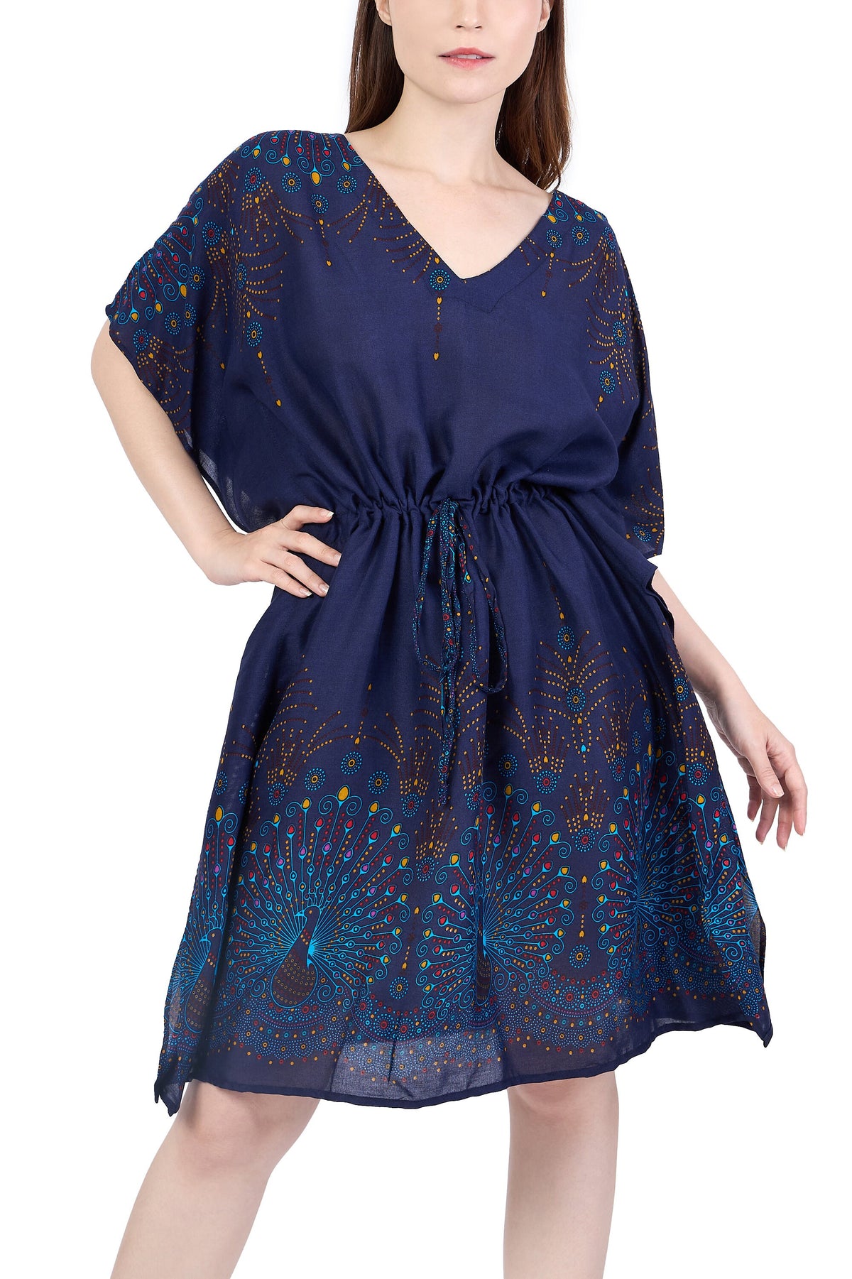 Lightweight rayon kaftan top for women, breathable summer clothing