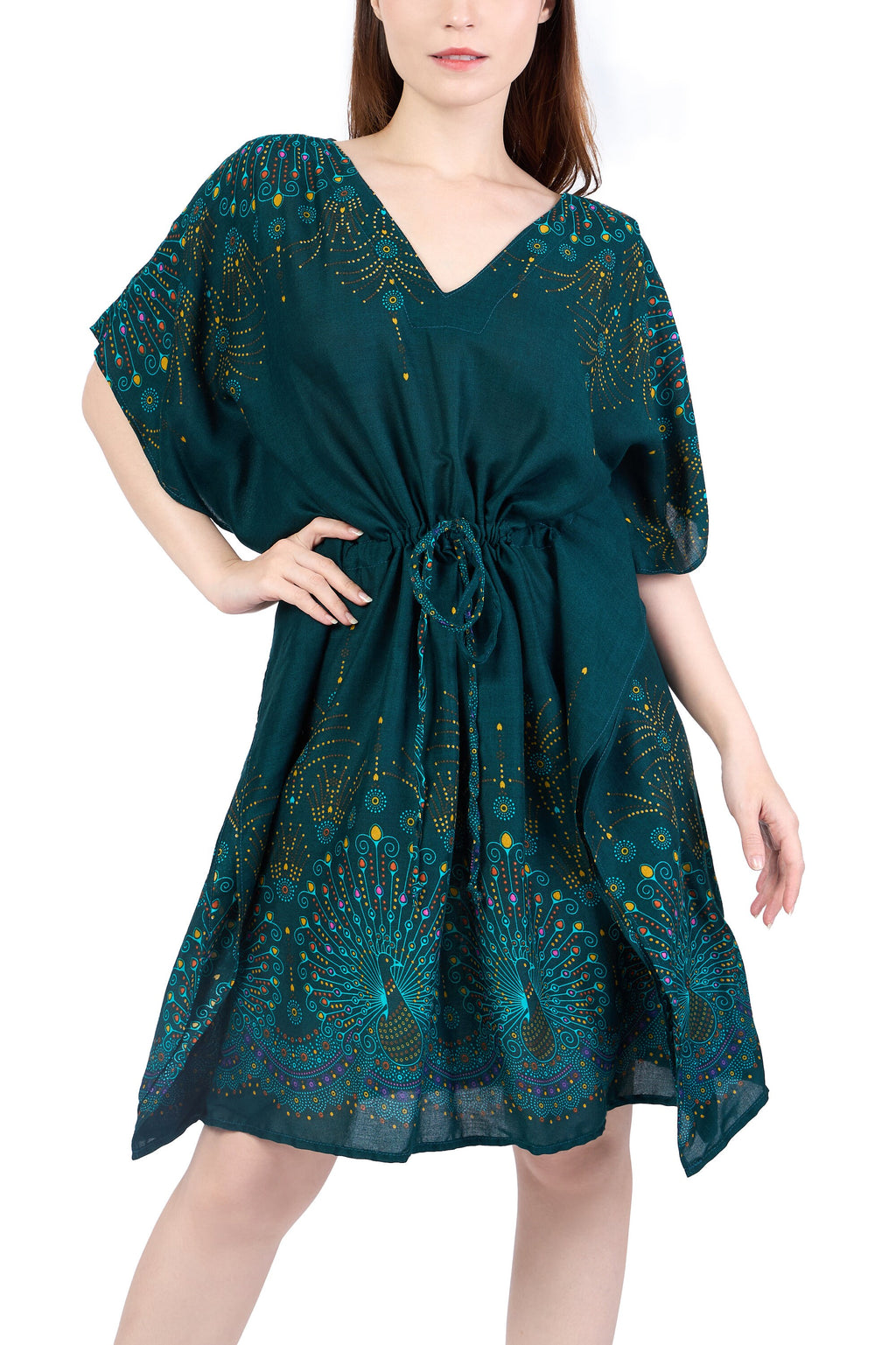 Kimono swim cover-up in lightweight breathable rayon