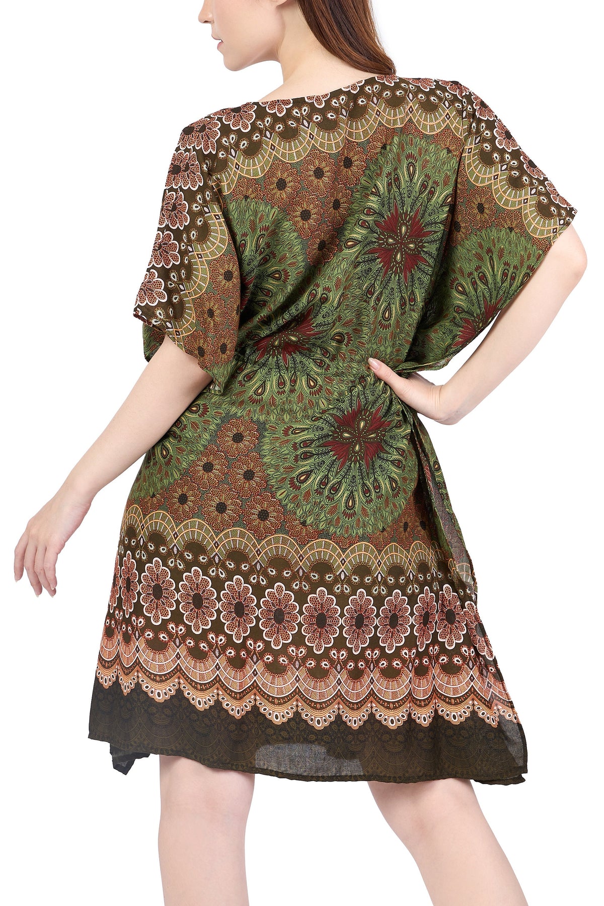 Women's boho chic top as a tunic or kaftan, ideal for casual outings