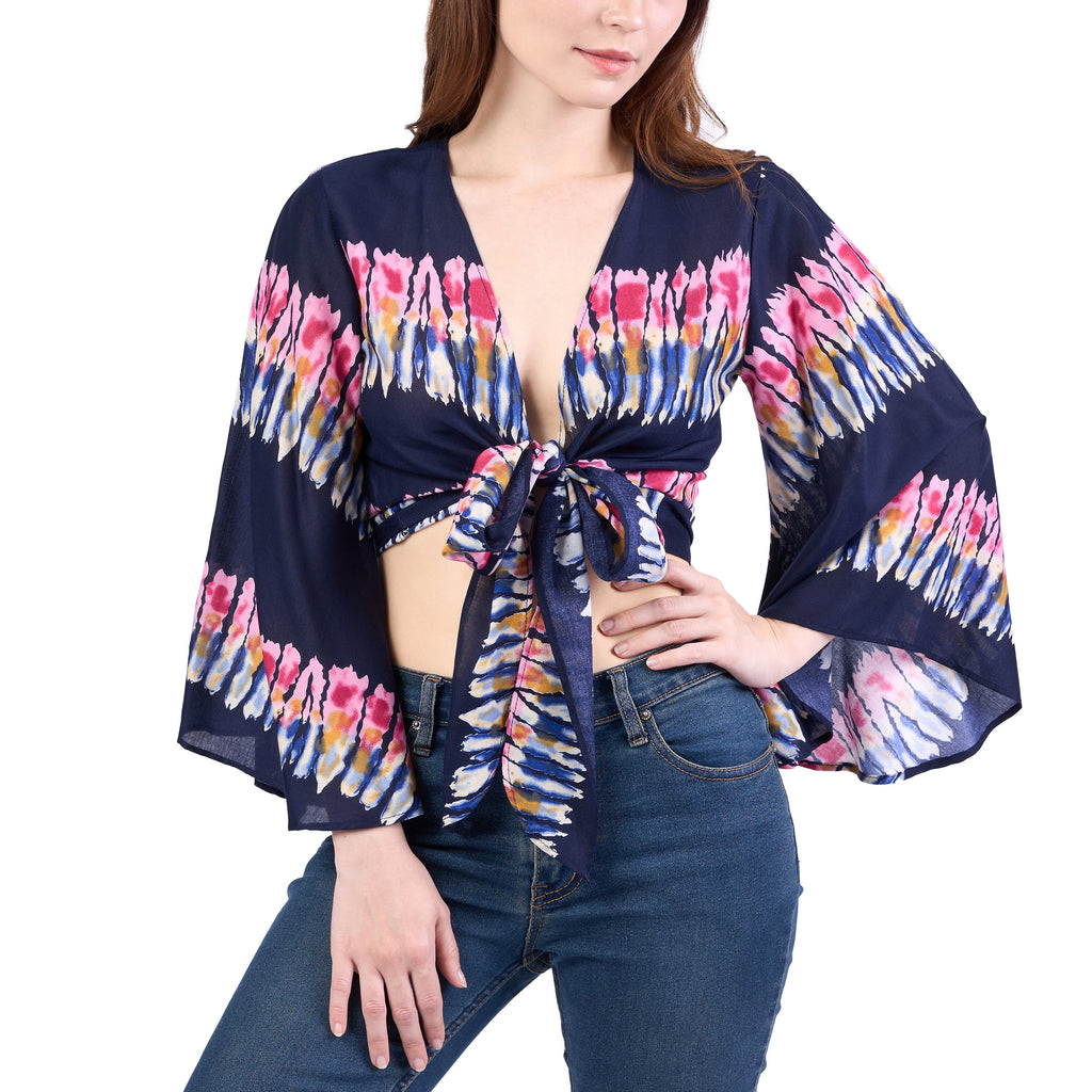 Boho bell sleeve shirt styled for summer and hot weather outfits