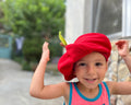 Red apple beret for Halloween outfit or daily wear