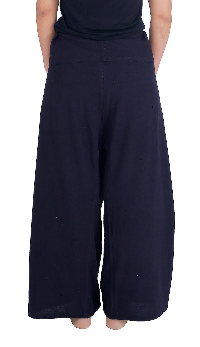 Soft black Thai fisherman pants for Thai massage and dance