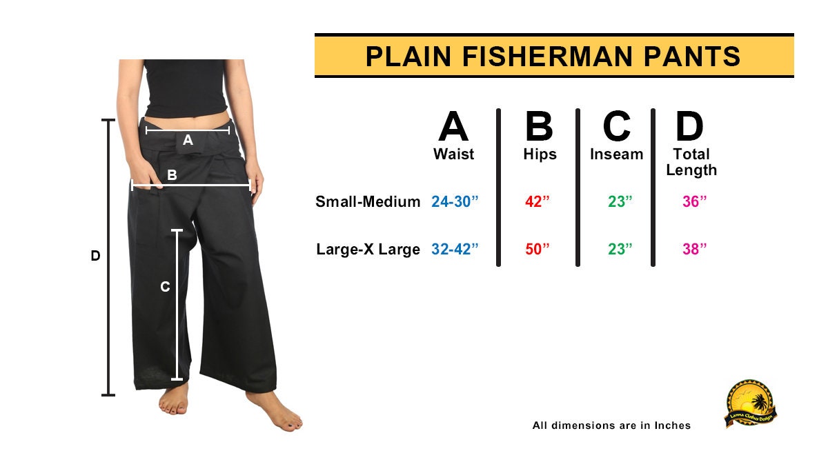 Baggy black wrap pants for men and women with foldable waist for length adjustment