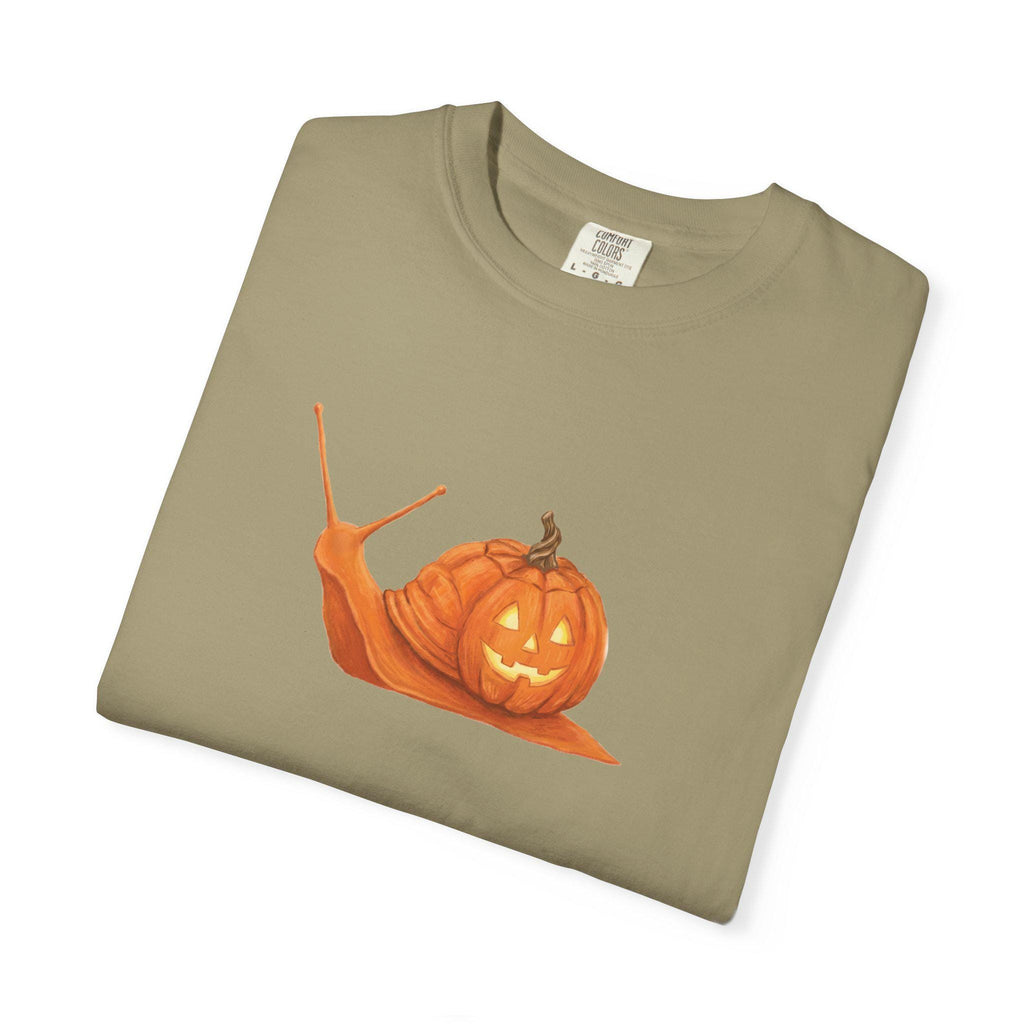 Whimsical Halloween t-shirt with small pumpkin illustration