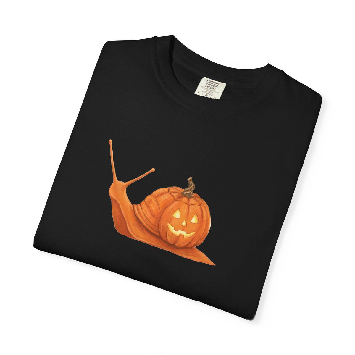 Spooky cute pumpkin snail tee for Halloween gifting